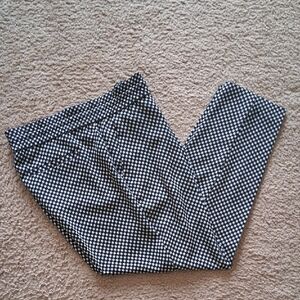 Ann Taylor Black and White Patterned Trousers